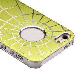 Coque SPIDER ALU jaune pour iPhone 5