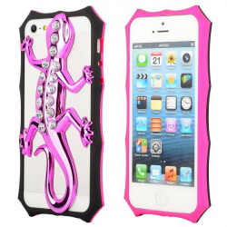 Coque SALAMANDRE rose pour iPhone 5