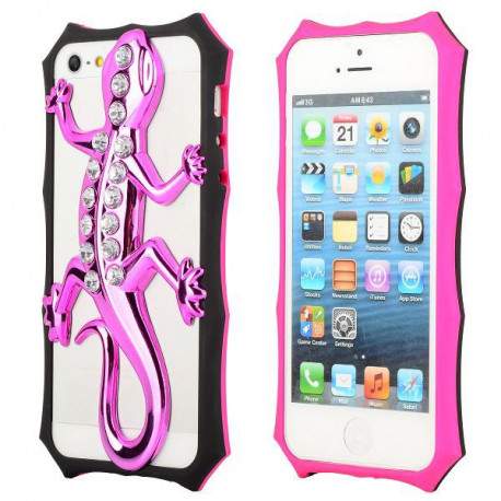 Coque SALAMANDRE rose pour iPhone 5