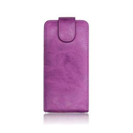 Etui cuir mauve pour Iphone 4 et 4S