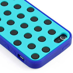 Coque POIS bleue et noire pour iPhone 5