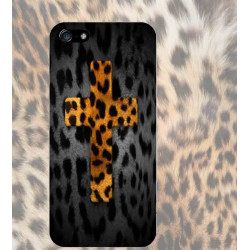 Coque CROIX LEOPARD 1 pour iPhone 5 et 5S