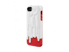 Coque PEINTURE rouge et blanche pour iPhone 5 et 5S