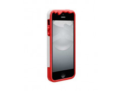 Coque PEINTURE rouge et blanche pour iPhone 5 et 5S