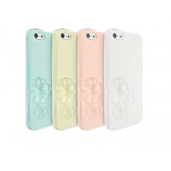 Coque DAHLIA rose pour iPhone 5 et 5S