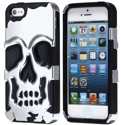 Coque DEATH MASK argentee pour iPhone 5 et 5S