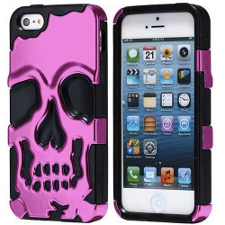 Coque DEATH MASK rose pour iPhone 5 et 5S