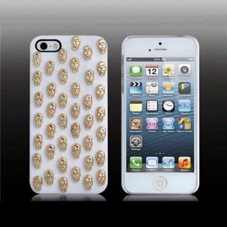 Coque BLING DEATH blache pour iPhone 5 et 5S