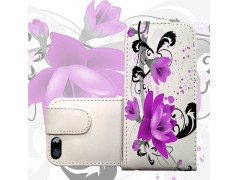 Etui cuir FLEUR 2 pour iPhone 5 et 5S