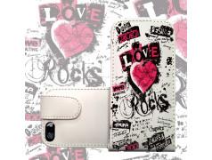 Etui cuir LOVE ROCK pour iPhone 5 et 5S