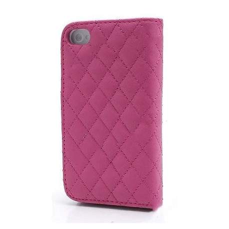 Etui cuir CROCRODILE rose portefeuille pour iPhone 5 et 5S