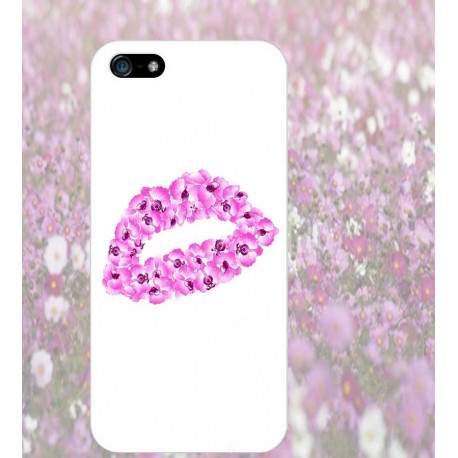 Coque LEVRES FLEURS pour iPhone 5 et 5S