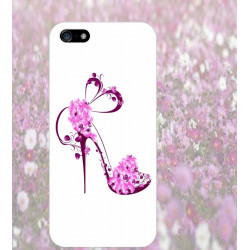 Coque TALON AIGUILLE FLEURS pour iPhone 5 et 5S