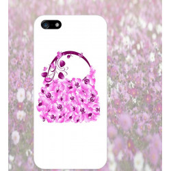 Coque SAC A MAIN FLEURS pour iPhone 5 et 5S