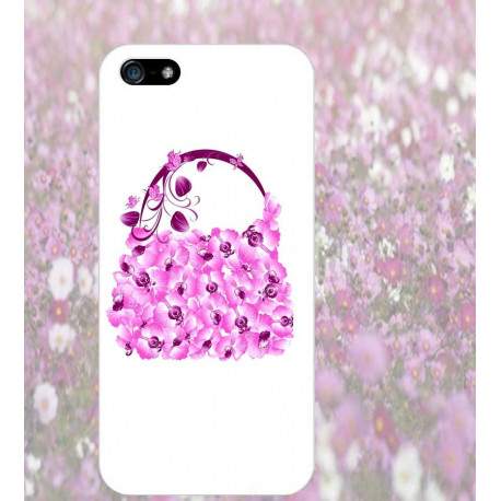 Coque SAC A MAIN FLEURS pour iPhone 5 et 5S