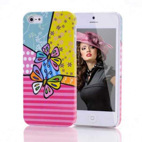 Coque CARTOON BUTTTERFLY pour iPhone 5 et 5S