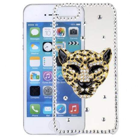 Coque STRASS guepard pour iPhone 5 et 5S