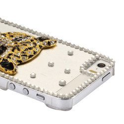 Coque STRASS guepard pour iPhone 5 et 5S