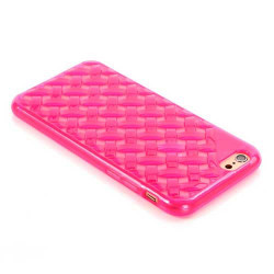 Coque souple NID D'ABEILLES rose pour iPhone 6 ( 4.7 )