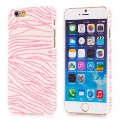 Coque rigide ZEBRA rose pour iPhone 6 ( 4.7 )