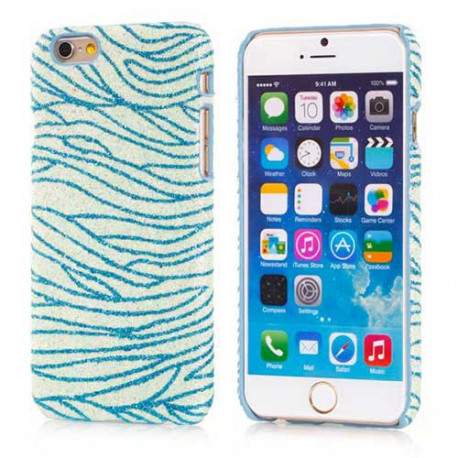 Coque rigide ZEBRA bleue pour iPhone 6 ( 4.7 )