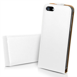 Etui cuir blanc pour iPhone 5