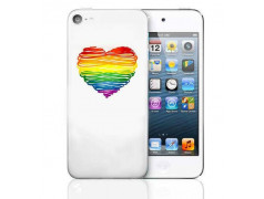 Coque Made in france RAINBOW HEART pour iPhone 5 et 5S