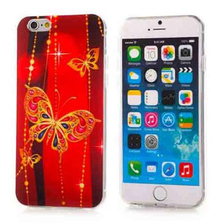 Coque souple COLOR BUTTERFLY pour iPhone 6 ( 4.7 )