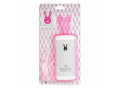 Coque souple LAPIN rose pour iPhone 6 ( 4.7 )