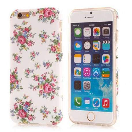 Coque souple FLEURS 4 pour iPhone 6 ( 4.7 )