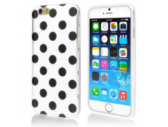 Coque souple POIS blanche et noire pour iPhone 6 ( 4.7 )