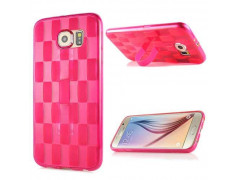 Coque DAMIER rose pour Samsung Galaxy S6