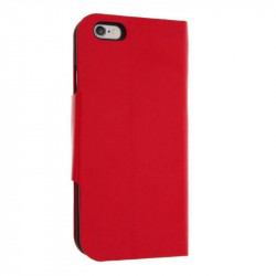 Housse Etui cuir Folio rouge iPhone 6