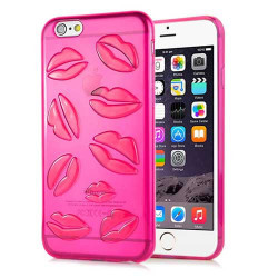 Coque souple LIPS rose pour iPhone 6 et iPhone 6S