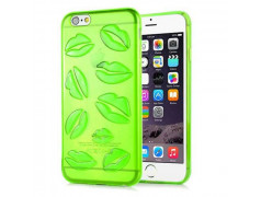 Coque souple LIPS verte pour iPhone 6 et iPhone 6S