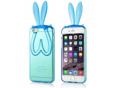 Coque souple LAPIN bleue pour iPhone 6 ( 4.7 )