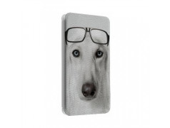 Etui portefeuille cuir GLASS DOG Samsung Galaxy S3, A3, A5, A7, J1, J5, Grand etc ...