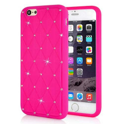 Coque rigide BLING rose pour iPhone 6 ( 4.7 )