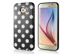 Coque souple POIS noire et blanche pour Samsung Galaxy S6