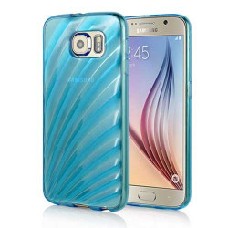 Coque souple COQUILLAGE bleue pour Samsung Galaxy S6