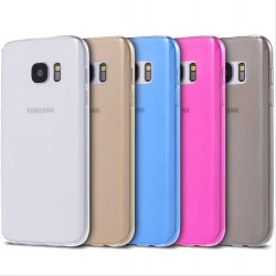 Coque silicone CRYSTAL bleue pour samsung galaxy S7