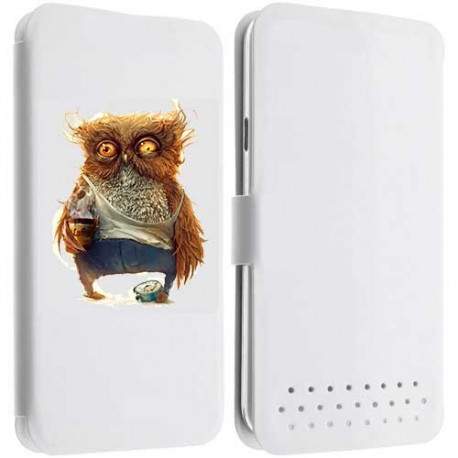 Etui portefeuille cuir HIBOU DESTROY Samsung Galaxy A5 2016