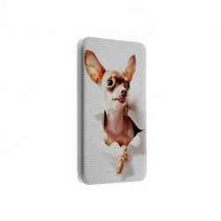 Etui portefeuille cuir CHIHUAHUA Samsung Galaxy A5 2016