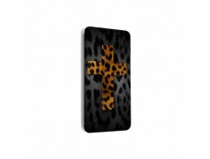 Etui portefeuille cuir CROIX LEOPARD Samsung Galaxy A5 2016