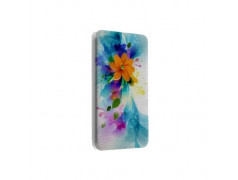 Etui portefeuille cuir FLEURS 1 Samsung Galaxy A5 2016