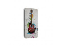 Etui portefeuille cuir GUITARE 3 Samsung Galaxy A5 2016