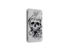 Etui portefeuille cuir SKULL FUN 9 Samsung Galaxy A5 2016