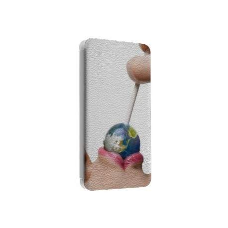 Etui portefeuille cuir EARTH SUCK Samsung Galaxy A3 2016