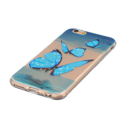 Coque souple transparente BUTTERFLY pour iPhone 6 et iPhone 6S