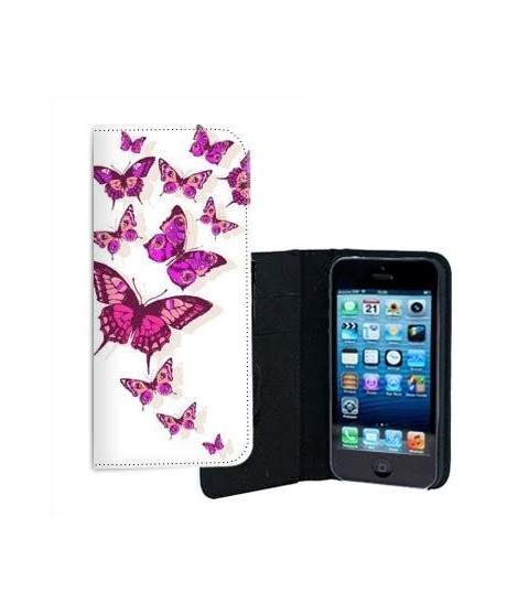 ETUI CUIR VOL DE PAPILLON POUR IPHONE 7